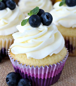 Blueberry Vanilla Cupcakes